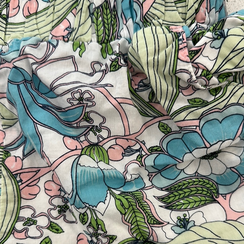 Janie and Jack Blue and Green Floral Shorts - Picture 3 of 4